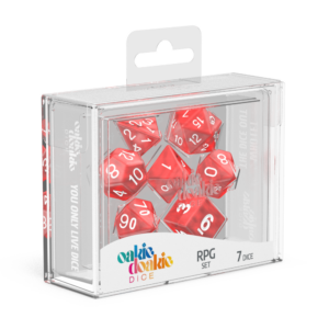 oakie doakie DICE RPG Set Marble: Red (7)